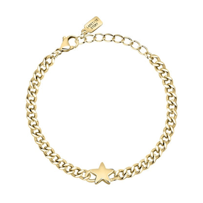 Gold bracelet with star charm, LA PETITE STORY JEWELRY Mod. LPS05ARR77, elegant accessory, chain design, suitable for everyday wear.