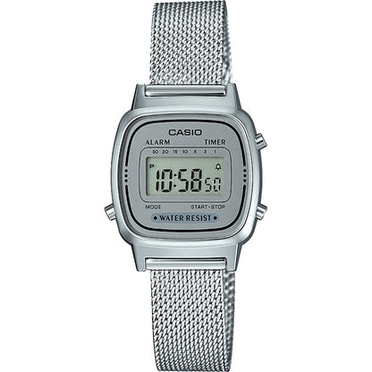 CASIO VINTAGE Mod. ICONIC MINI STEEL SILVER MESH WATCHES
