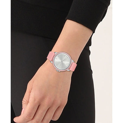 LACOSTE Mod. 2001201 ladies quartz analog watch with pink bracelet, multifunction dial, mineral material, in official packaging