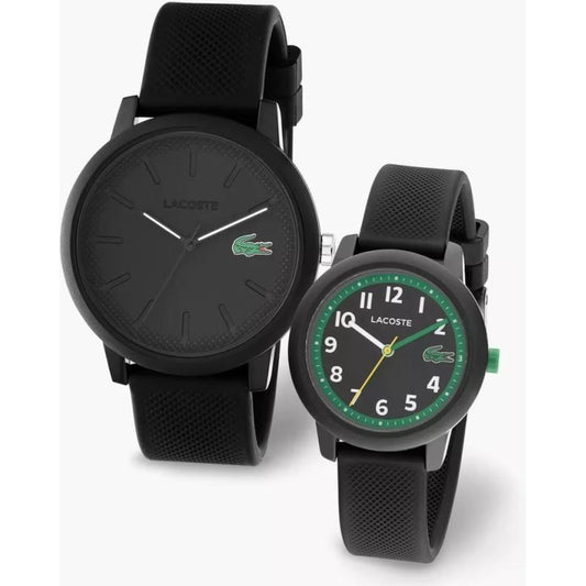 LACOSTE Mod. 2070024 baby quartz analog watch, water resistant 5 ATM, 42mm case, mineral dial, official box included.