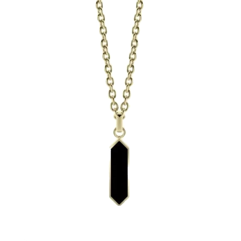 LIU-JO Mod. MLJ591 gold necklace with black pendant from Liu-jo Jewels New Collection