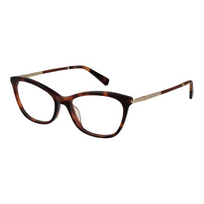 Longchamp Mod. LO2670L 52214 lady's eyeglasses in brown frame, side view.