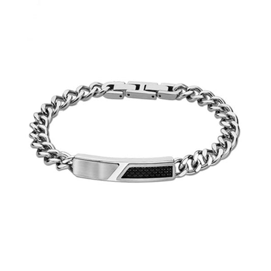 ALT Tag: LOTUS JEWELS JEWELRY Mod. LS2058-2/1 silver bracelet with chain link design, modern style fashion accessory