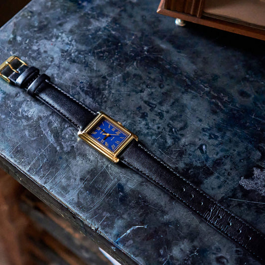 CASIO COLLECTION Mod. LADY TANK. GOLD. LEATHER - BLUE LTP-B165GL-2BVEF