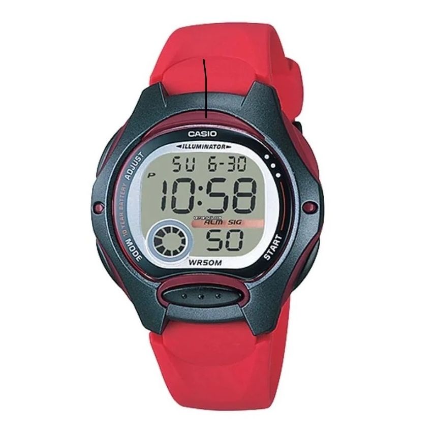 CASIO SPORT Mod. ILLUMINATOR - BLACK wristwatch, 5 ATM water resistant, 34mm resin case and strap, featuring quartz movement and calendar display.