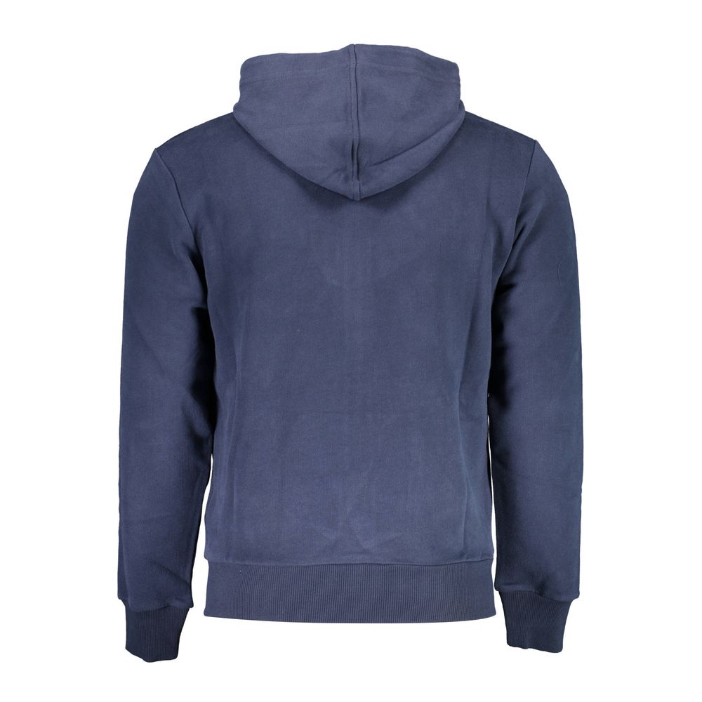 La Martina Blue Cotton Men's Hooded Sweater