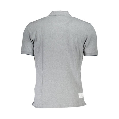 Back view of La Martina Brown Cotton Men Polo Shirt with elegant design and logo detailing.