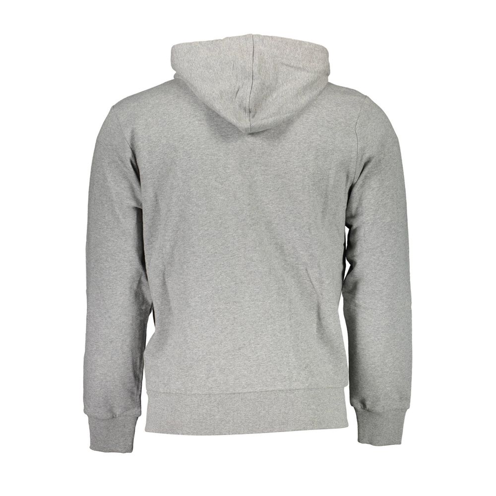La Martina Gray Cotton Men Sweater with Hood