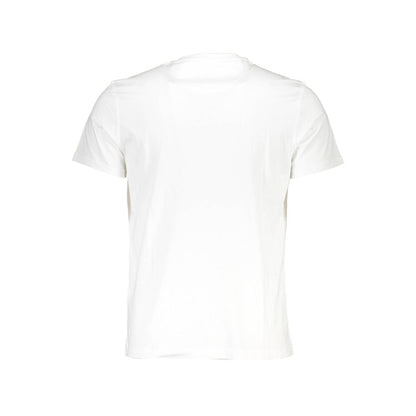 La Martina White Cotton Men T-Shirt with crew neck and logo back view