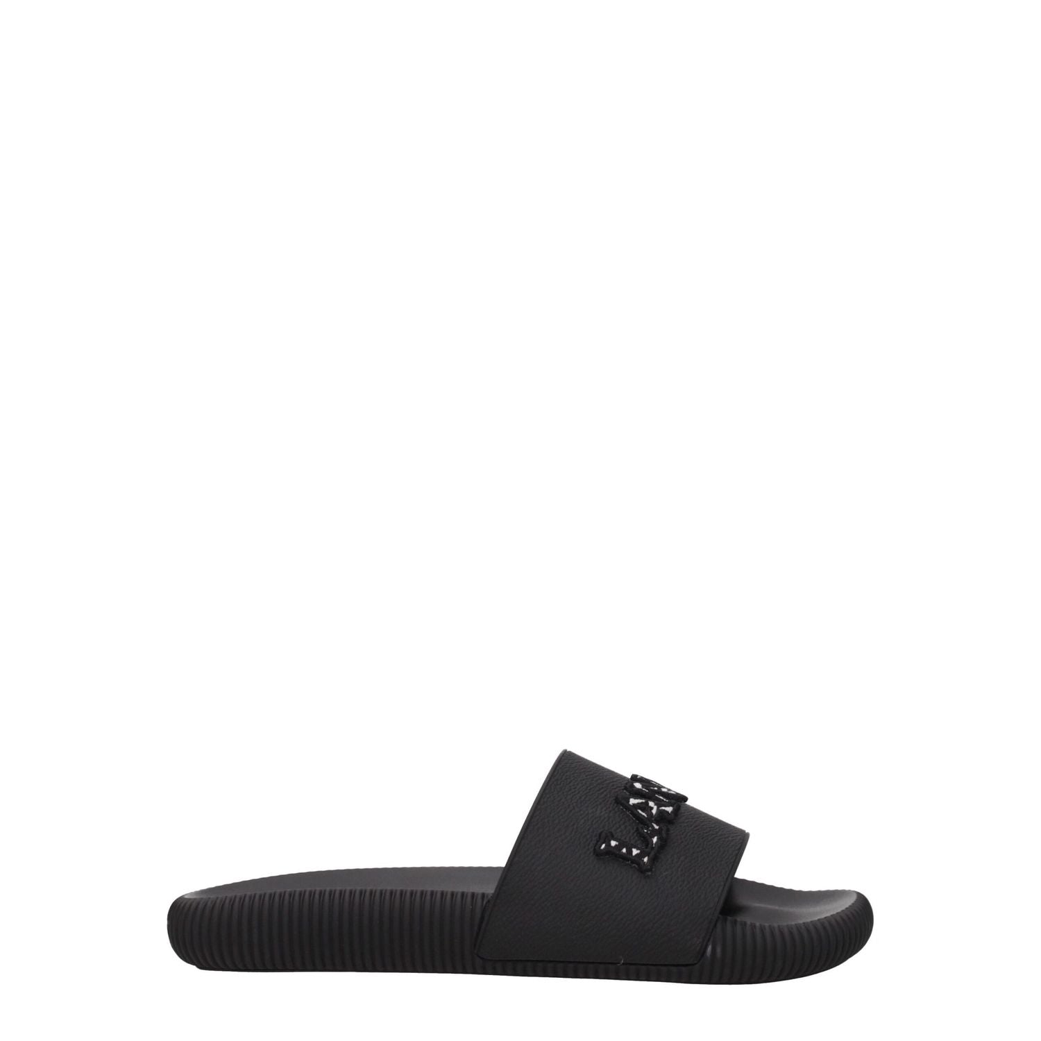 Lanvin Black Cotton Slippers