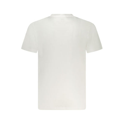 Back view of Lee White Cotton Men T-Shirt, featuring a clean design in pure cotton for casual style and comfort