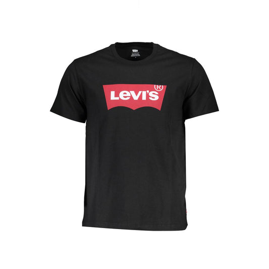 Levi's Black Cotton Men T-Shirt with iconic print and logo, casual and modern style for a trend-savvy wardrobe.