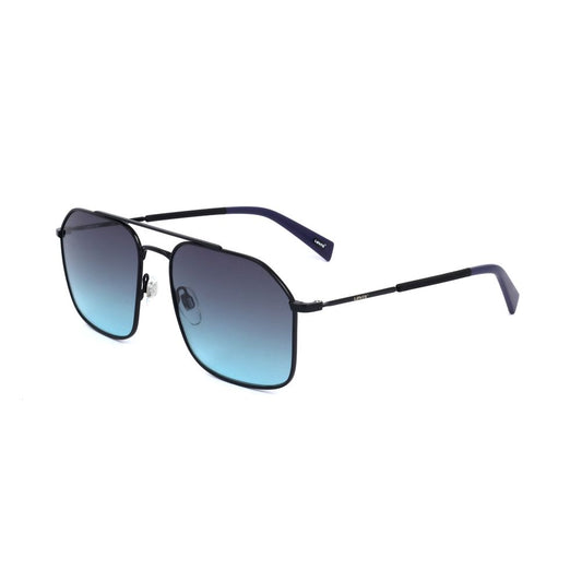 Levi's Gray Stainless Steel Sunglasses with blue lenses, unisex design LV-1021-S-807, stainless steel frame, measures 58/18/145 mm.