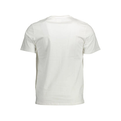 Back view of Levi's White Cotton Men T-Shirt showcasing a clean design and premium cotton material.
