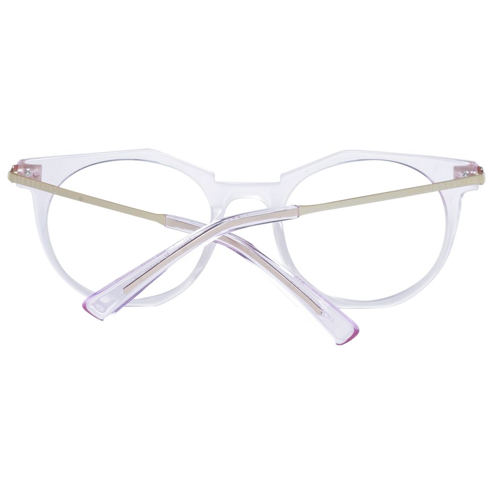 Liebeskind Purple Unisex Glasses Frame in acetate with round style, full-rim, and demo lenses, size 49-20-140.