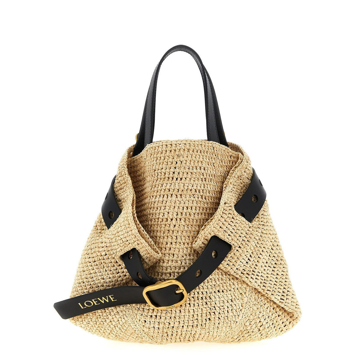 Loewe Beige Raffia Tote Bag