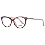 Longines Red Women Glasses Frame, plastic cat eye design, full-rim style, red frame with demo lenses, branded case included.