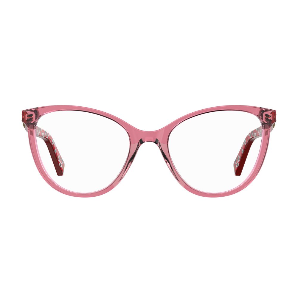 Love Moschino Multicolor Acetate Frames, women's 52/18/140 mm glasses in grid color, MOL584-C9A.