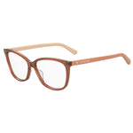 Love Moschino Red Acetate Frames MOL546-2LF in brick color, 55/14/140mm, women's glasses.