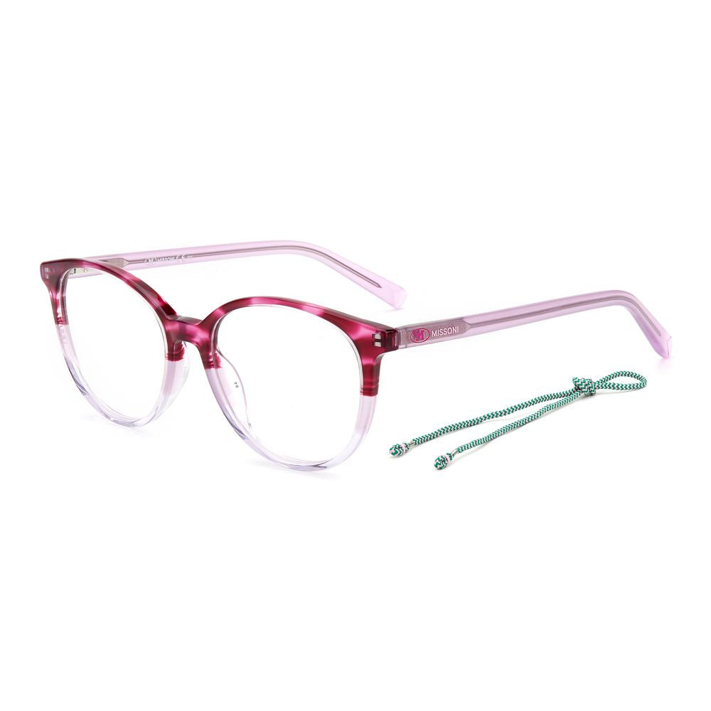 M Missoni Pink Acetate Frames with pink horn pattern, model MMI-0011-1ZX, featuring measurements 51/17/140 mm.