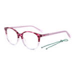 M Missoni Pink Acetate Frames with pink horn pattern, model MMI-0011-1ZX, featuring measurements 51/17/140 mm.