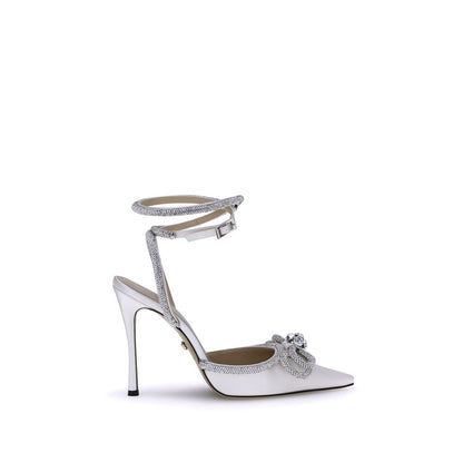 MACH & MACH White Silk High Heel Pumps