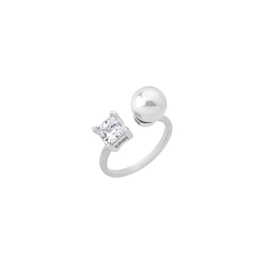 MAJORICA JEWELRY Mod. 15846.01.2.992.010.1 featuring a pearl and crystal ring design on a white background.
