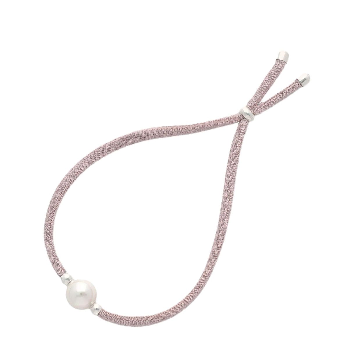 Elegant MAJORICA JEWELRY Mod. 16598.01.2.B20.000.1 bracelet with single pearl on a lavender cord, perfect for a sophisticated look.