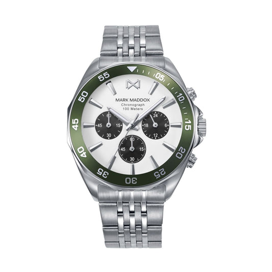 MARK MADDOX - NEW COLLECTION Mod. HM1024-07 Gent Quartz Bracelet Watch with 42mm Mineral Dial and Calendar, Water Resistant 20 ATM
