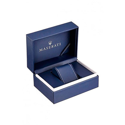Official blue packaging box for MASERATI MOD. R8873640012 wristwatch.