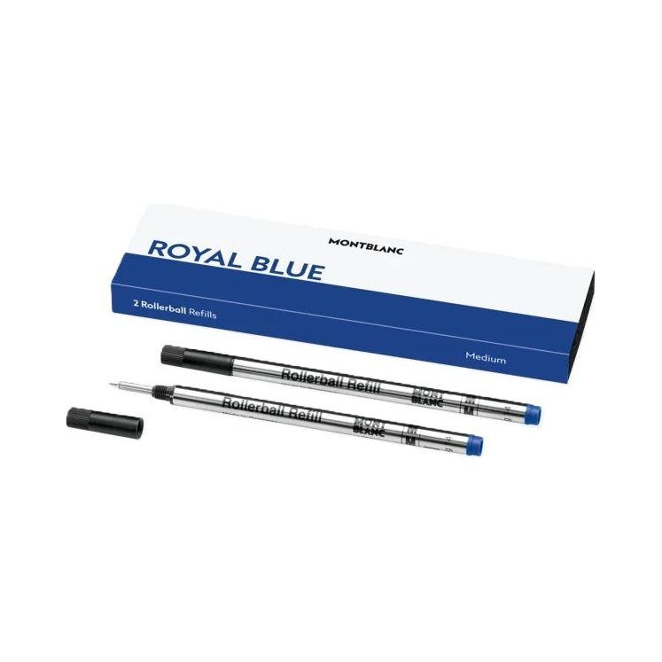 MONTBLANC Mod. ROYAL  BLUE - REFILLS  ROLLER BALL PEN - MEDIUM  - 2 PCS