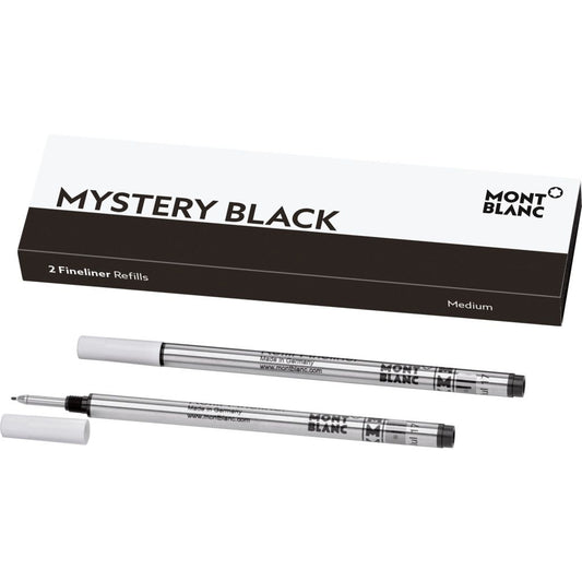 MONTBLANC Mod. MISTERY BLACK - BALLPOINT PEN REFILLS - MEDIUM - 2 PCS FASHION ACCESSORIES