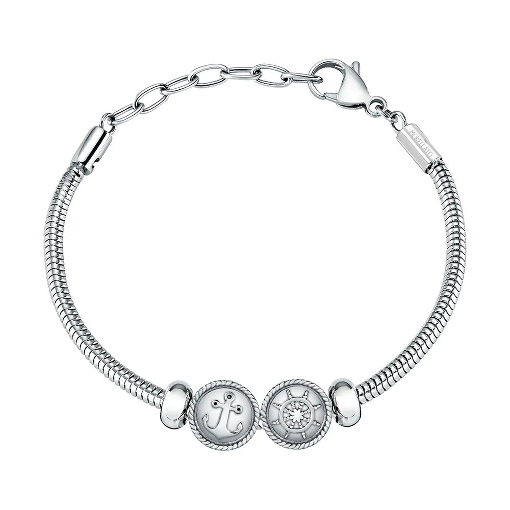 MORELLATO MOD. SCZ1190 silver bracelet for gentlemen with nautical charm design.
