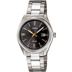 CASIO COLLECTION Mod. DATE - BLACK. GOLD INDEXES WATCHES