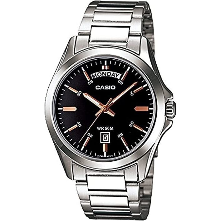 CASIO COLLECTION Mod. DAY DATE - BLACK ROSE GOLD INDEX WATCHES