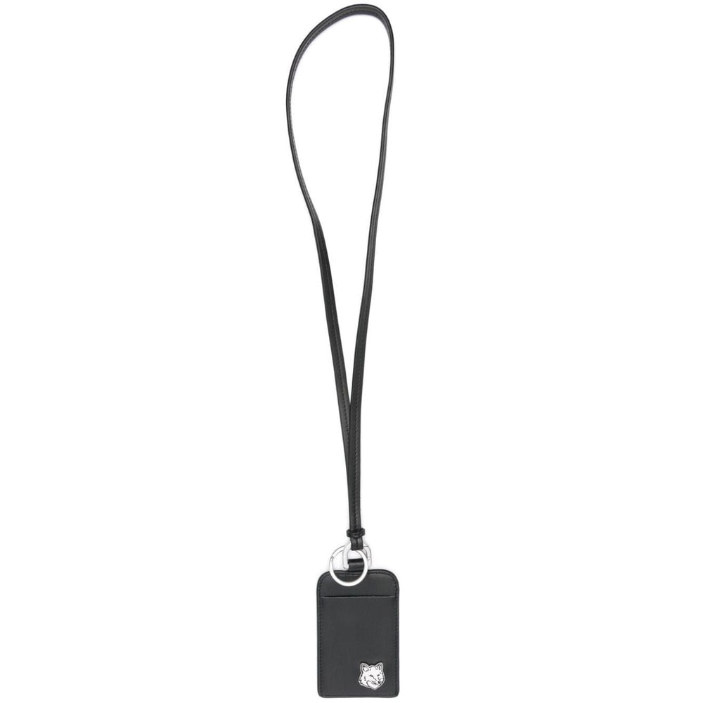 Maison Kitsuné Fox Head leather neck cardholder Small Leather Goods