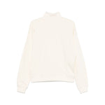 Maison Kitsuné MAISON KITSUNE' Sweaters White with beige half front zip, long sleeves, fox motif, ribbed cuffs, Double Bold Fox Head.