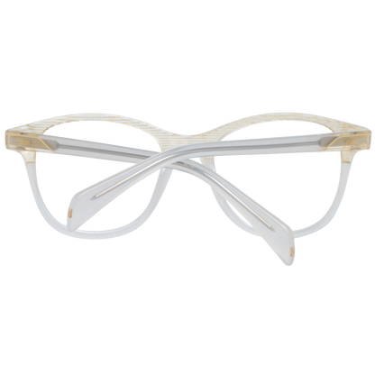 Maje Beige Acetate Glasses (Frames) for women, multicolor trapezium style, full-rim, 48-18-140 dimensions, branded case included.