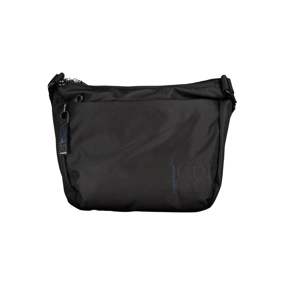 Mandarina Duck Black Polyester Handbag with adjustable strap, external and internal pockets, contrast details, and logo.