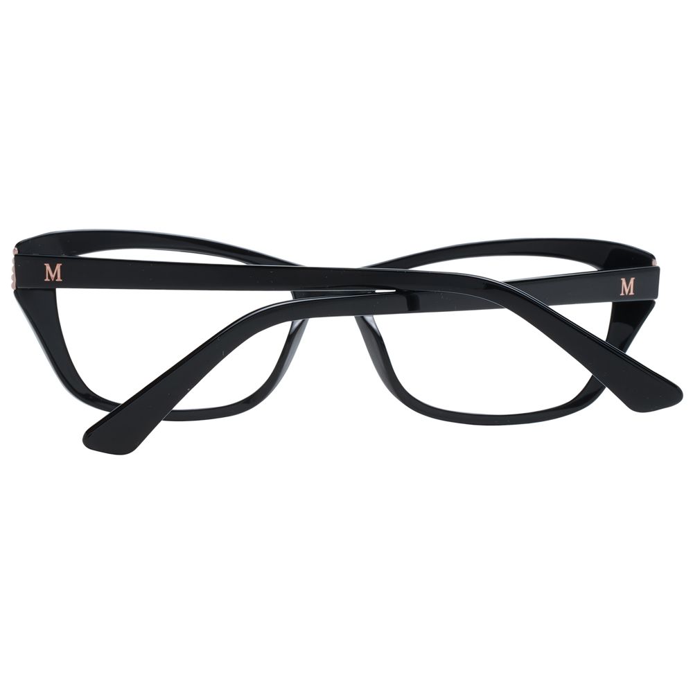 Marciano by Guess Black Women Glasses Frame, cat eye style, full-rim plastic frame, demo lenses, includes branded case, spring hinge feature.