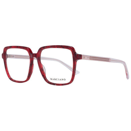 Marciano by Guess Burgundy Plastic Glasses (Frames) with full-rim square design for women.