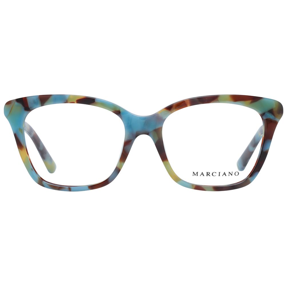 Marciano by Guess Multicolor Women Glasses Frame, acetate and metal, square full-rim design, 53-17-140 size, demo lenses.