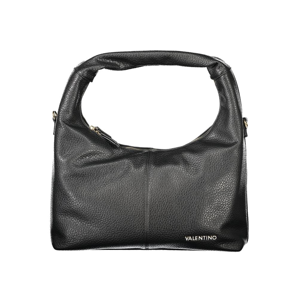 Mario Valentino Black Polyethylene Women Handbag with single handle and adjustable strap