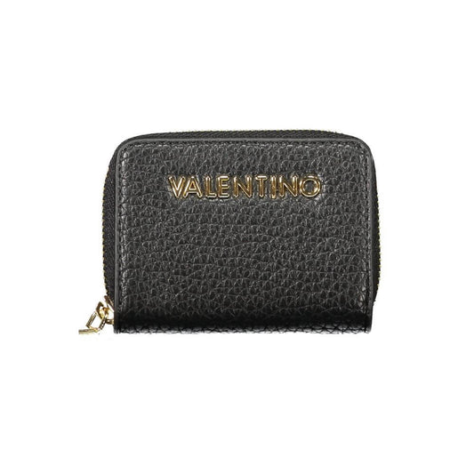 Mario Valentino Black Polyethylene Women Wallet with zip closure and logo