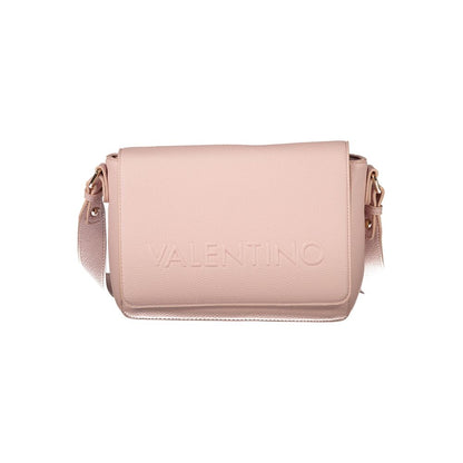 Mario Valentino Pink Polyethylene Women Handbag with chain handle, adjustable strap, and contrasting details.