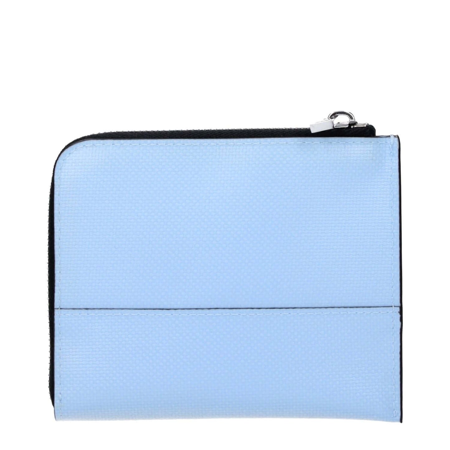 Marni Blue Polyethylene Wallet with front logo, silver details, and light blue color, 9.5x11.5 cm coin purse, MPN PFMI0095A0P576900B21.