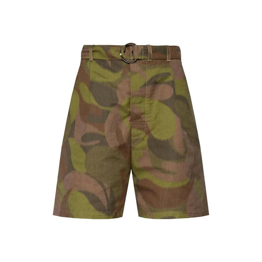 Marni Green Cotton Bermuda Shorts