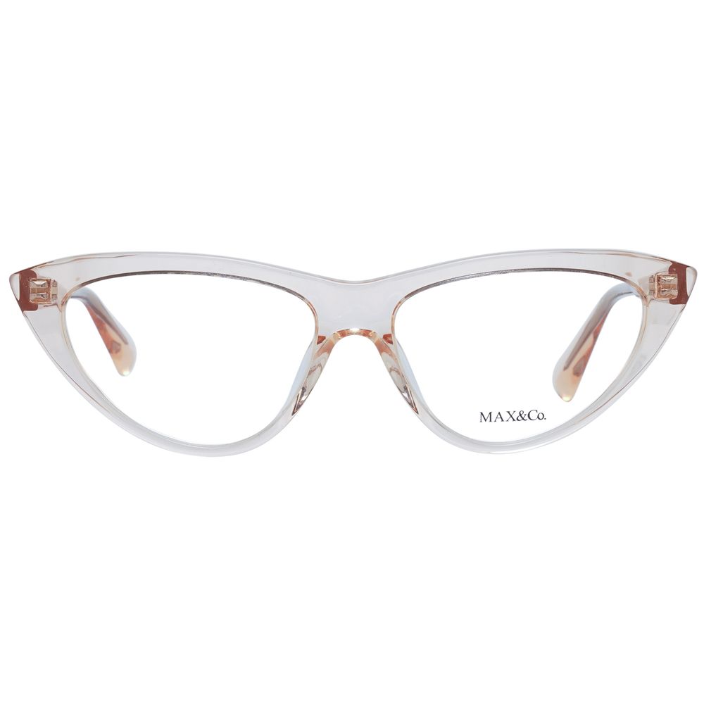 Max & Co Pink Women Glasses Frame, rose color cat eye, full-rim plastic, 54mm lenses width, accessory with branded case included.