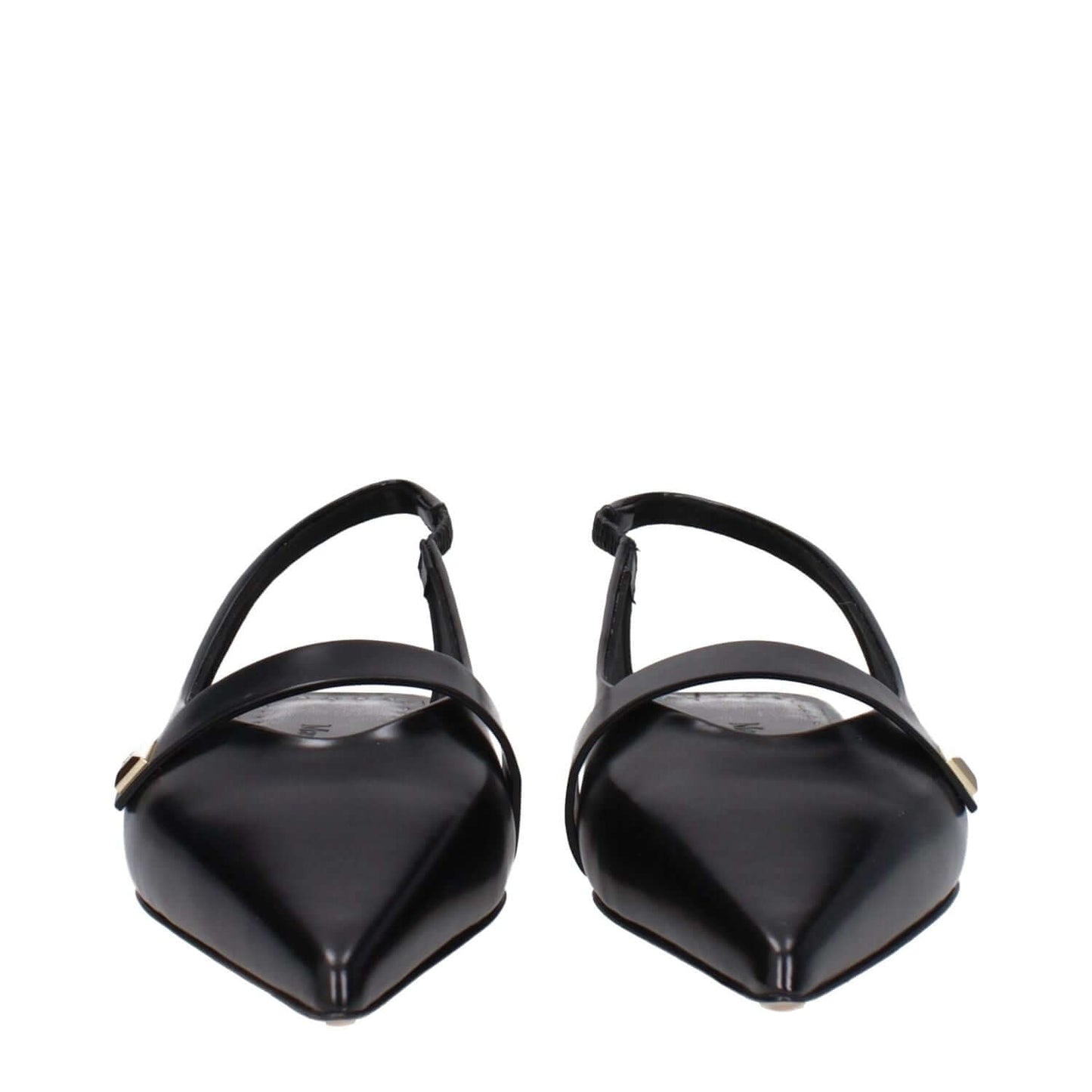 Max Mara Black Leather Ballet Flats