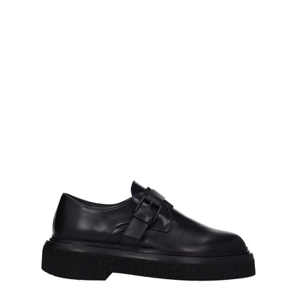 Max Mara Black Leather Oxfords And Derbies